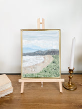 Load image into Gallery viewer, 8x10 Seaside Landscape with Vintage Brass Frame
